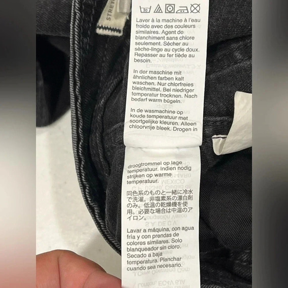 Madewell Stretch Denim A-Line Skirt Women's Size 2 Carbon Black Pockets Mini - Picture 4 of 10